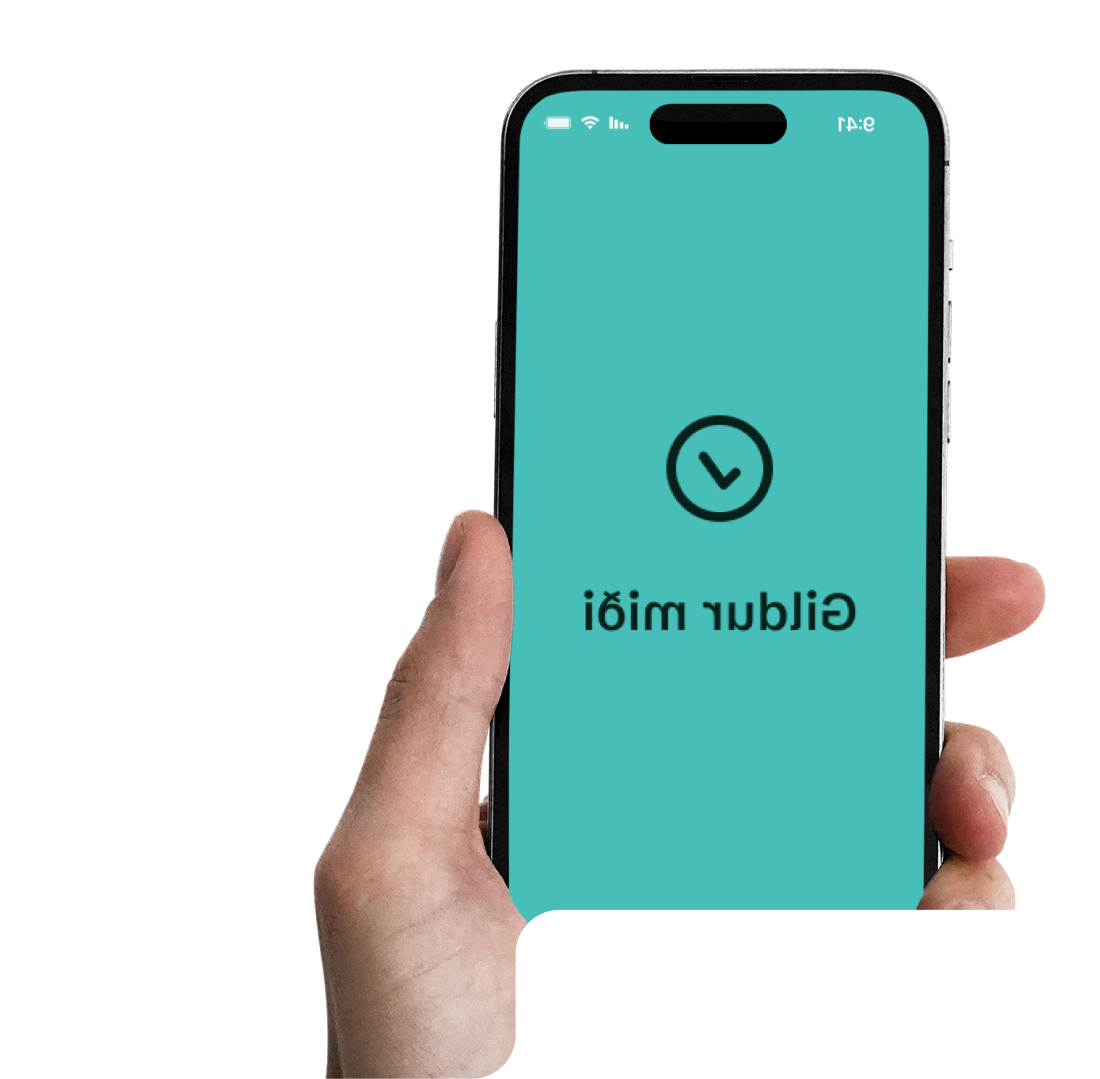 User holding a phone with a success message displayed.